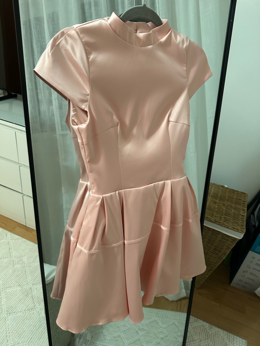 House Of Cb “Saida” Pink Mini Backless Fit-And-Flare Dress View 3